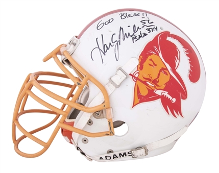 1996 Hardy Nickerson Game Used & Signed Tampa Bay Buccaneers Helmet (Letter of Provenance & Beckett)